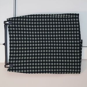 J.Crew The Pencil Skirt Cotton Navy And Green Checkered